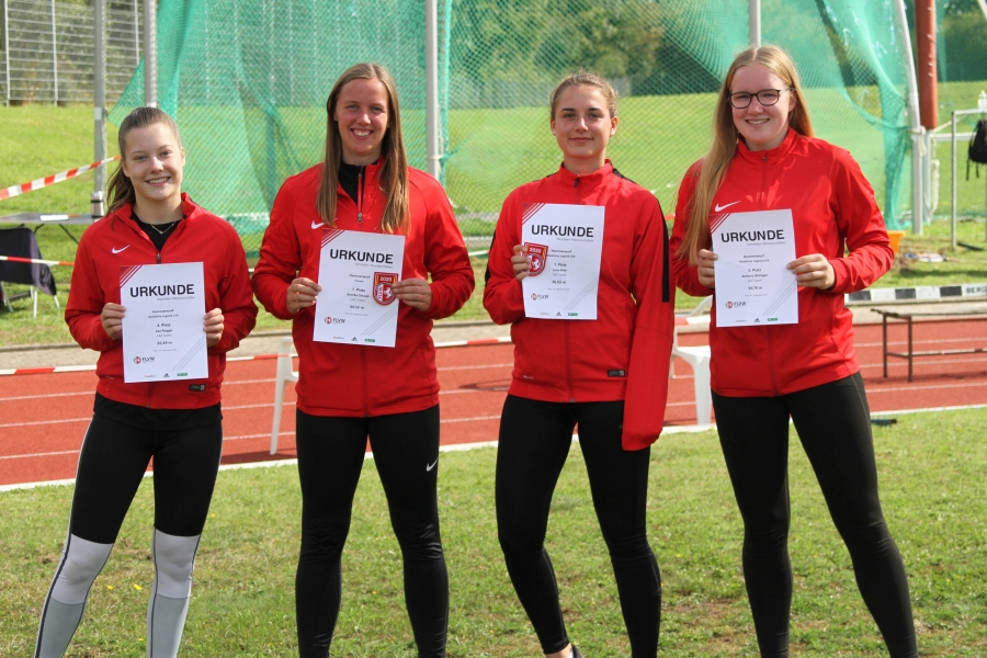 Die roten Teufel (v.l.): Lea Rogge, Annika Straub, Jana Klee und Antonia Böttiger