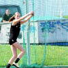 Nia Ferige steigerte sich im Hammerwurf auf 41,07 Meter. Foto: Bottin|||
