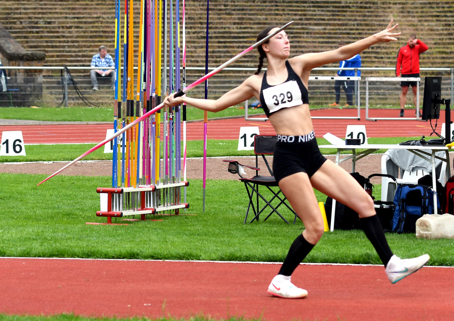Neue persönliche Bestleistung: U20-Speerwerferin Michelle Muschalik steigerte sich mit dem 600-Gramm-Speer auf 36,89 Meter. Foto: Bottin