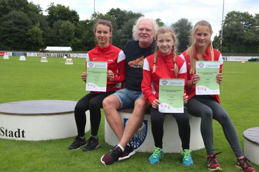 Westdeutsche Meisterschaft (v.l.): Quiring, Bober, Grabenmeier, Franke.