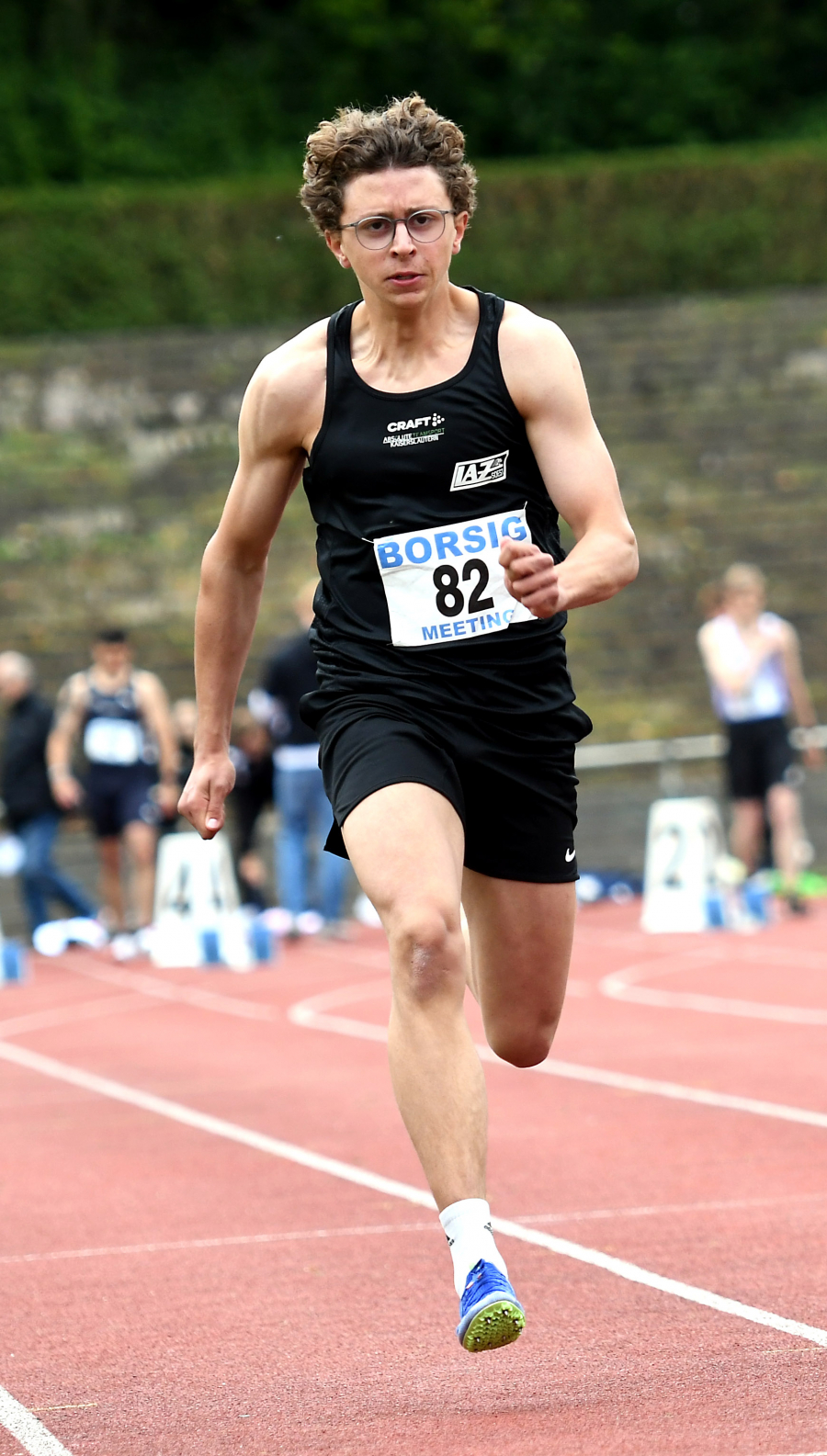 Persönliche Bestzeit: Levi Klute (m. J. U20) vom LAZ Soest legte die 100 Meter in 11,62 Sekunden zurück. Foto: Bottin