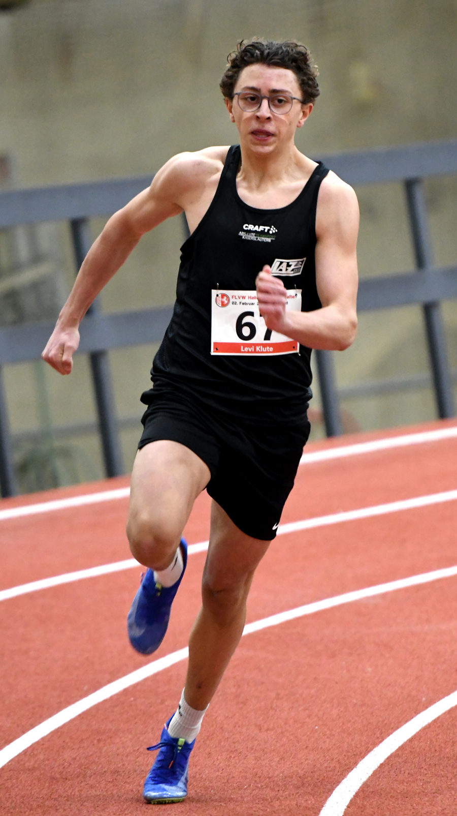 U20-Sprinter Levi Klute vom LAZ Soest erzielte mit 23,66 Sekunden eine neue persönliche 200-Meter-Bestzeit. Foto: Bottin