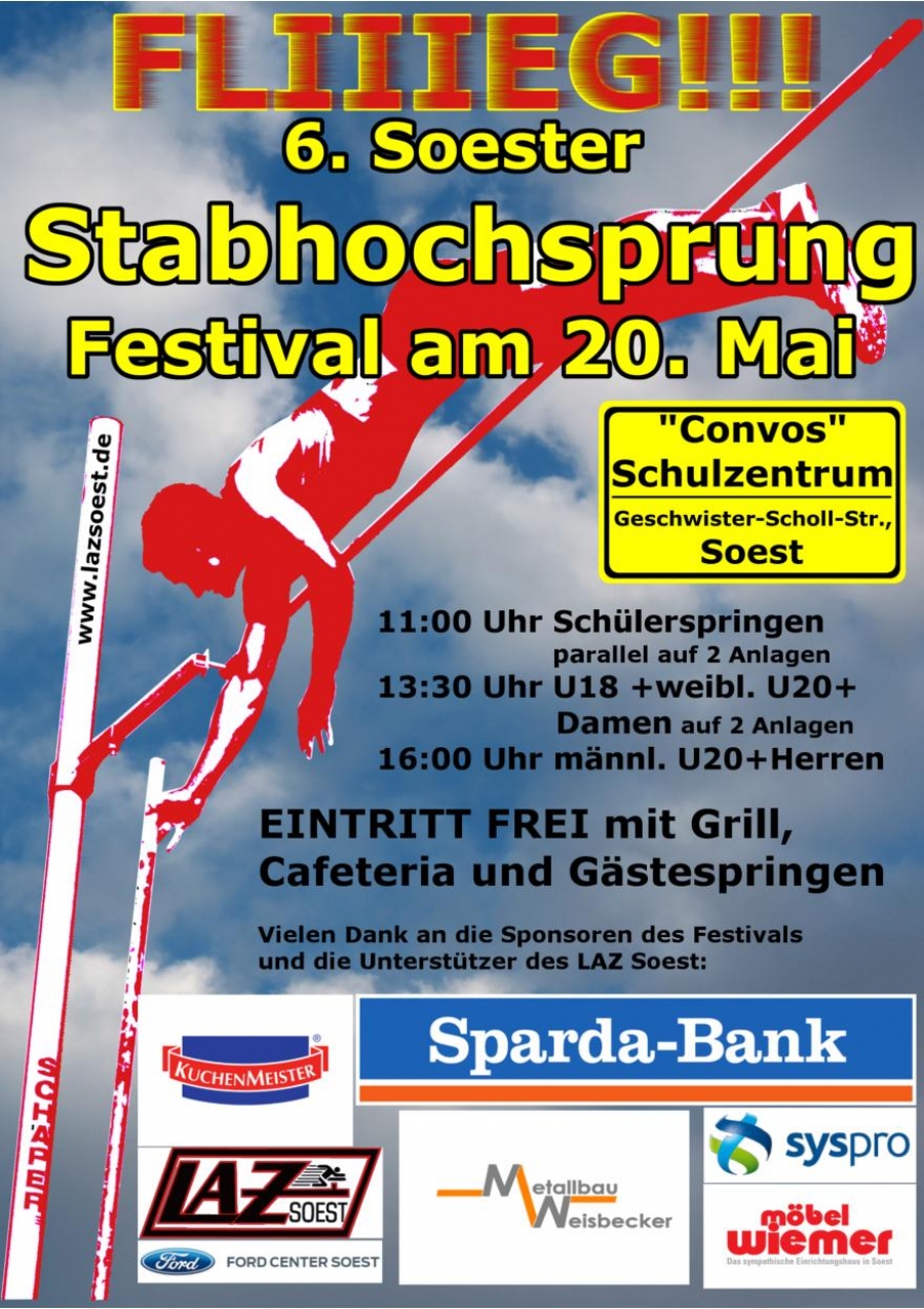 6. Soester Stabhochsprung-Festival am 20. Mai