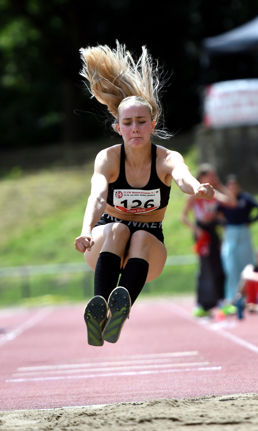 10,26 Meter: U18-Athletin Maya Klute vom LAZ Soest wurde Siebte der westfälischen Titelkämpfe im Dreisprung. Foto: Bottin