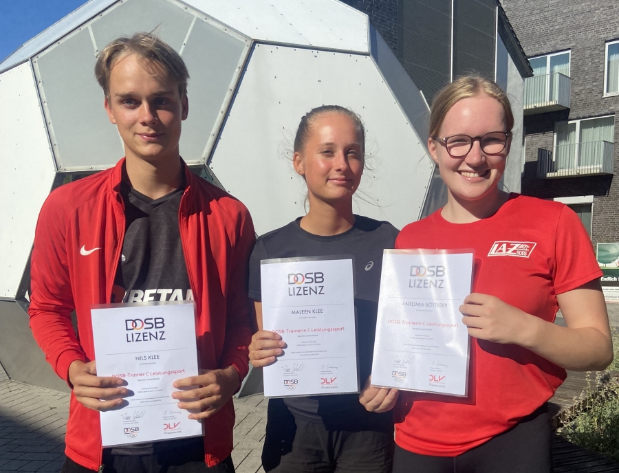 von links: Nils Klee, Maleen Klee und Antonia B&ouml;ttiger